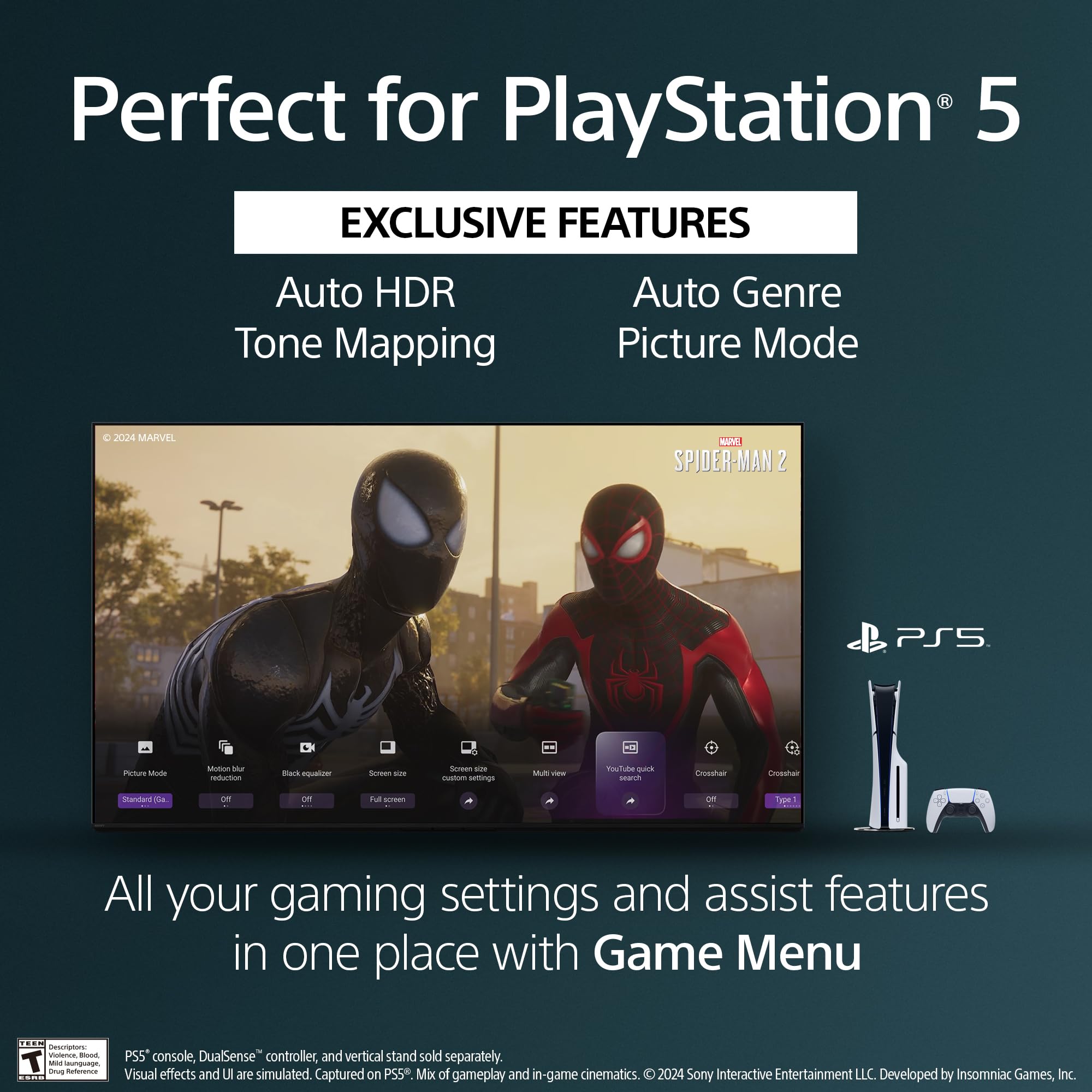 Sony 65 Inch Mini LED QLED 4K Ultra HD Smart TV - BRAVIA 9 Series with Google TV, Dolby Vision HDR, PlayStation 5 Compatibility | Perfect for Home Theater, Gaming & Streaming (Model K-65XR90)