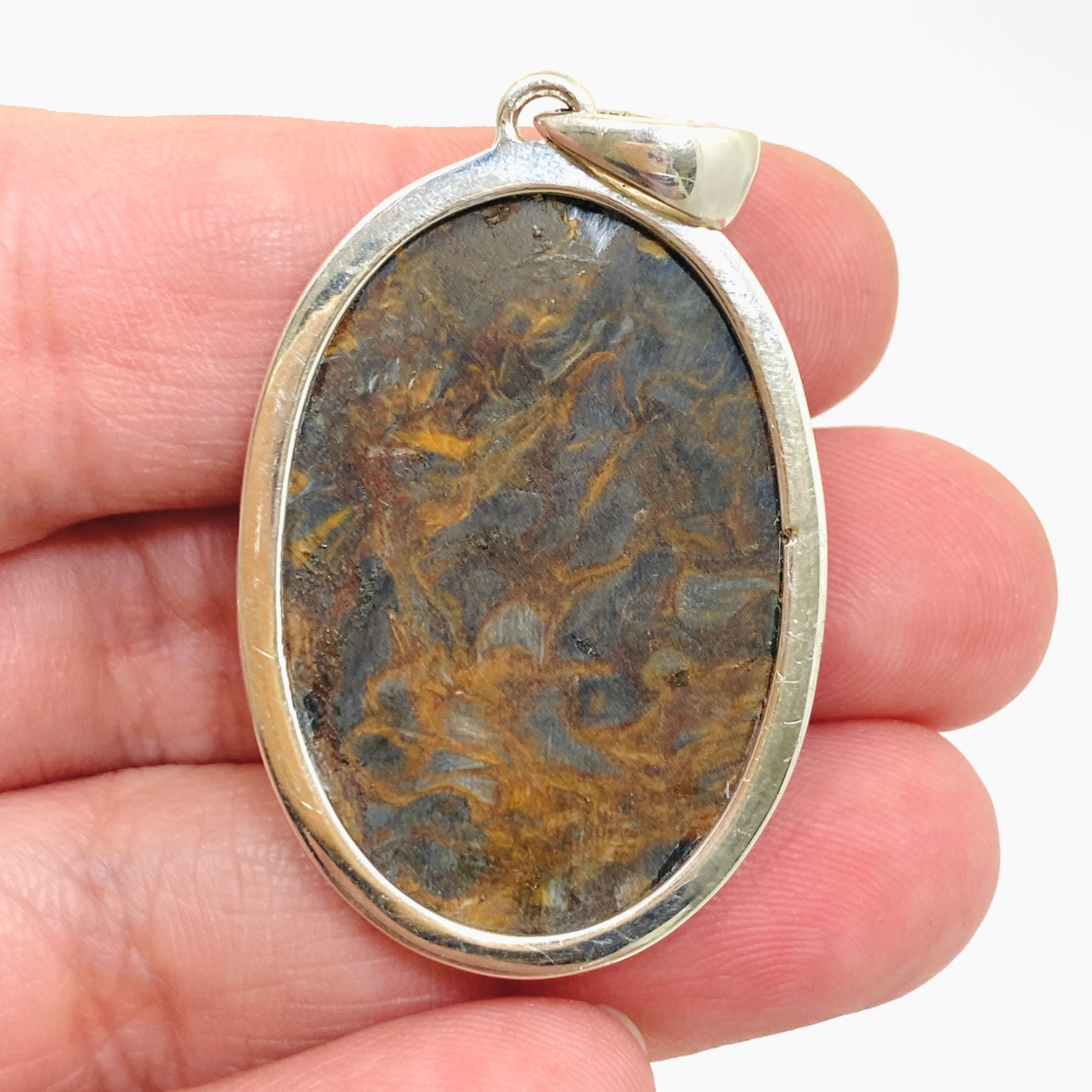 Natural Pietersite Oval Cabochon Pendant - Premium Gemstone Jewelry for Women - Elegant Necklace for Everyday Wear & Special Occasions