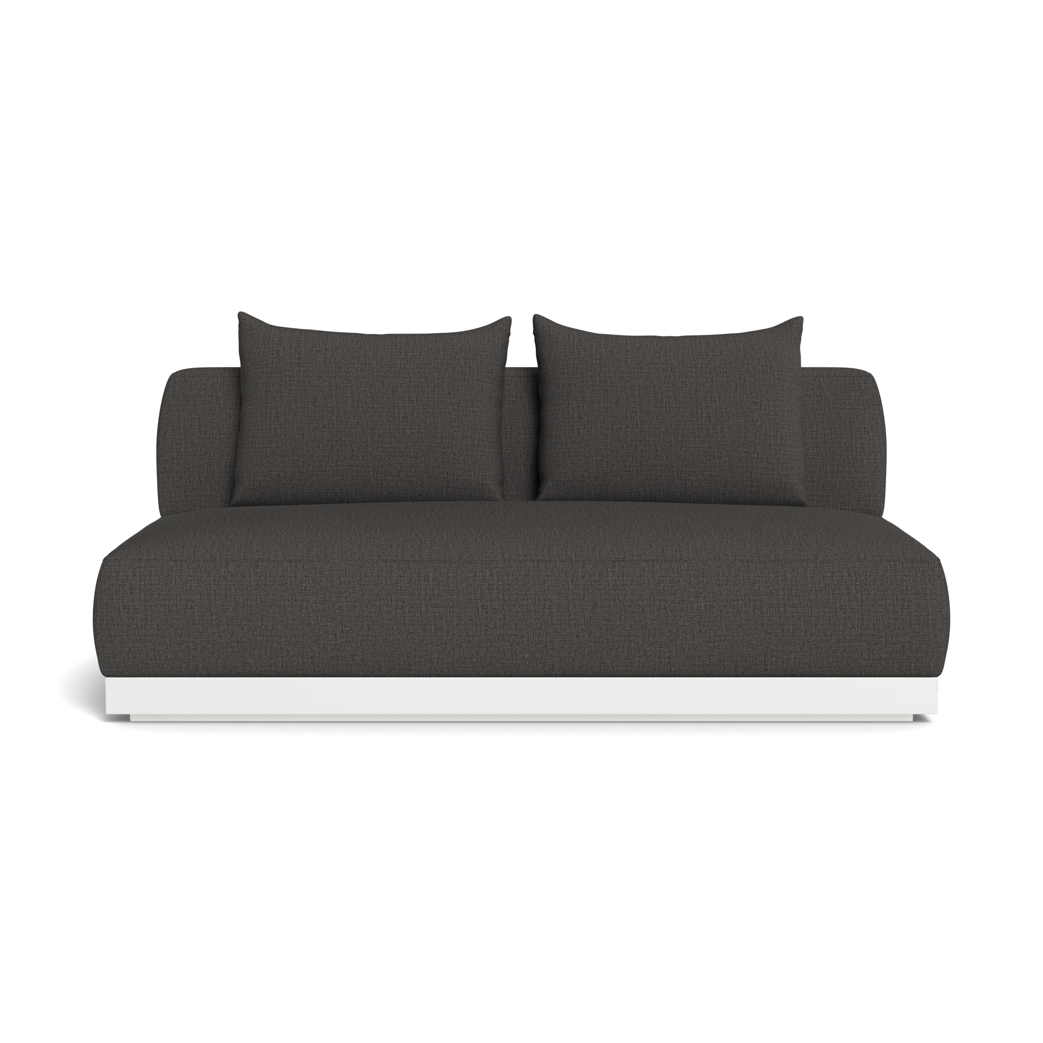 Amalfi 2-Seat Armless Sofa - Modern Loveseat for Small Spaces, Living Room, Apartment & Office - Soft Fabric Upholstery, Comfortable Seating for Relaxing & Socializing