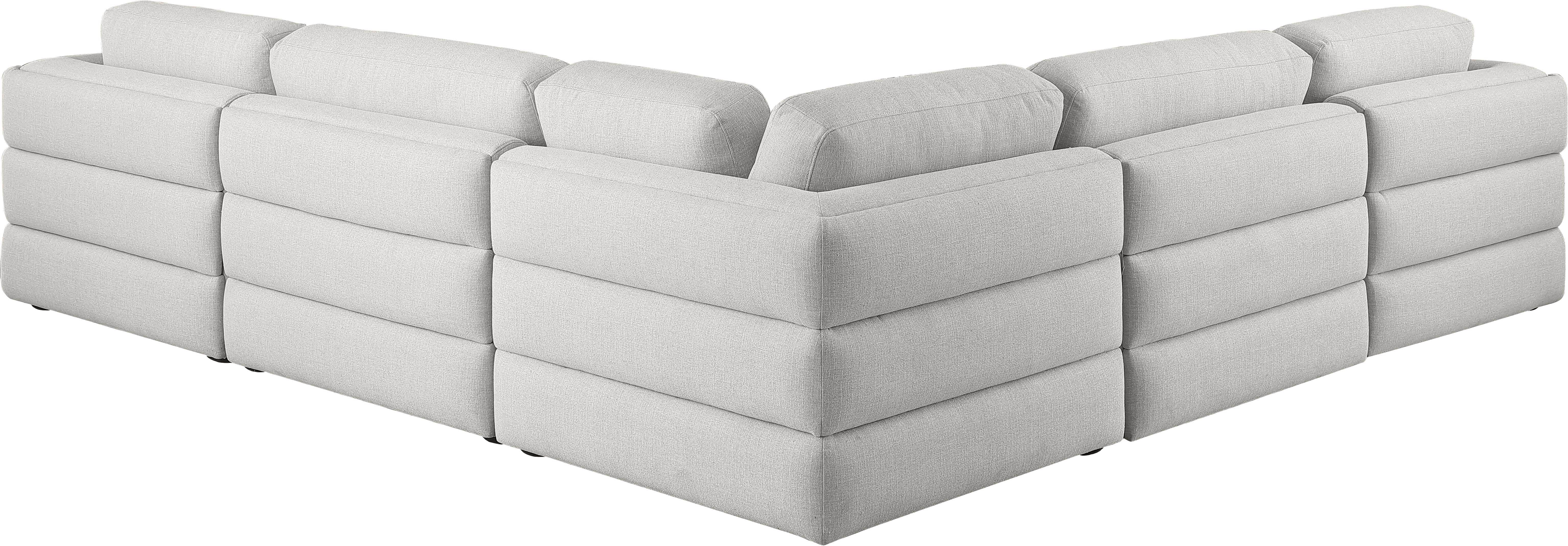Beckham Durable Linen Texture Fabric Modular Sectional Sofa - Modern Living Room Furniture for Home & Office Comfort