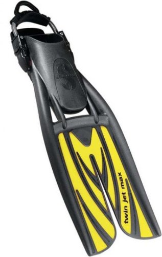 Scubapro Twin Jet Max Open Heel Split Fins - Premium Scuba Diving Fins for Comfort & Performance - Ideal for Snorkeling, Freediving, and Underwater Exploration