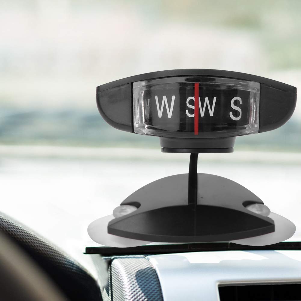 Alomejor Mini Car Compass Navigation Ball with Suction Cups - Dashboard Decor for Cars, Trucks & Boats | Perfect for Road Trips & Marine Navigation