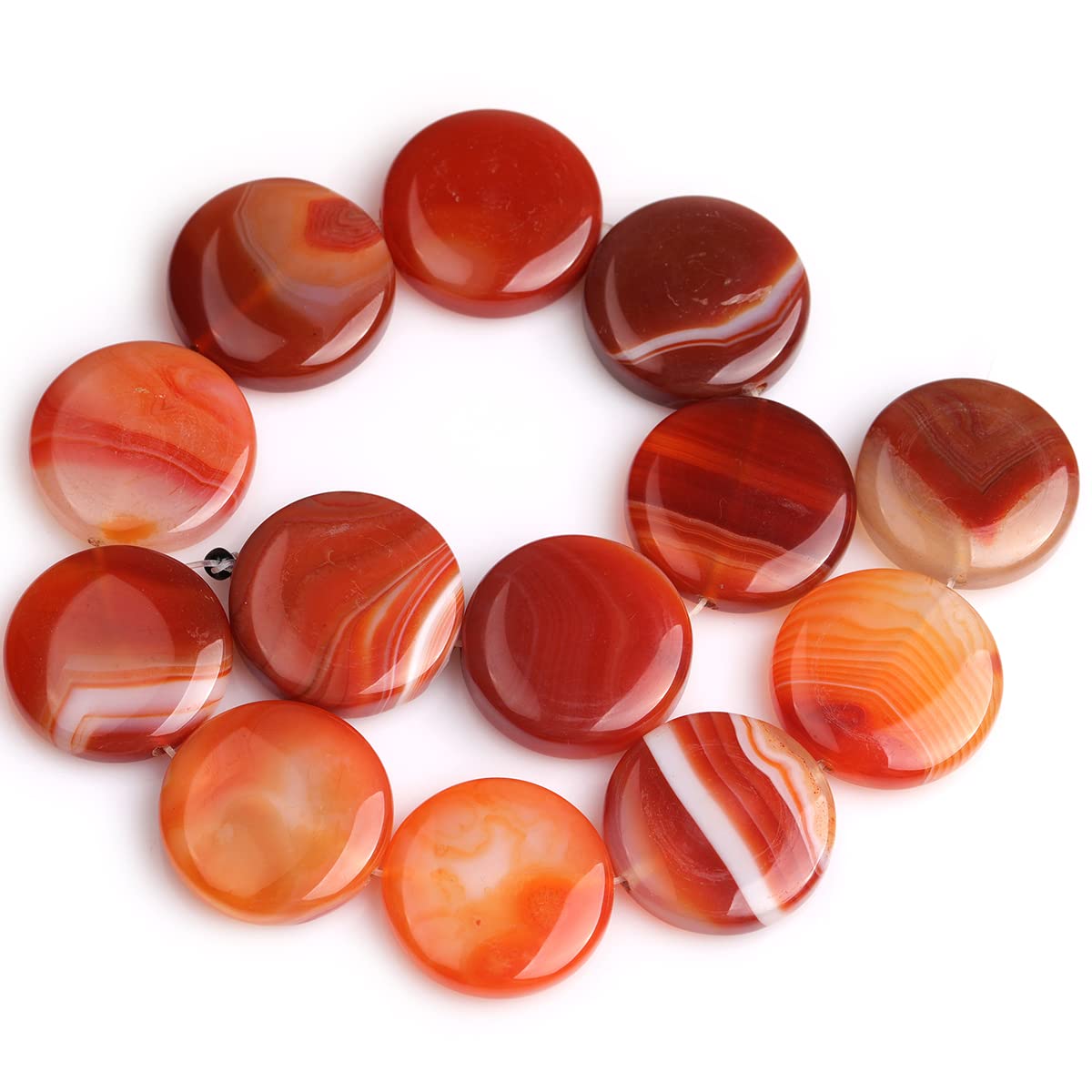 Natural Carnelian Gemstone Loose Beads - 15
