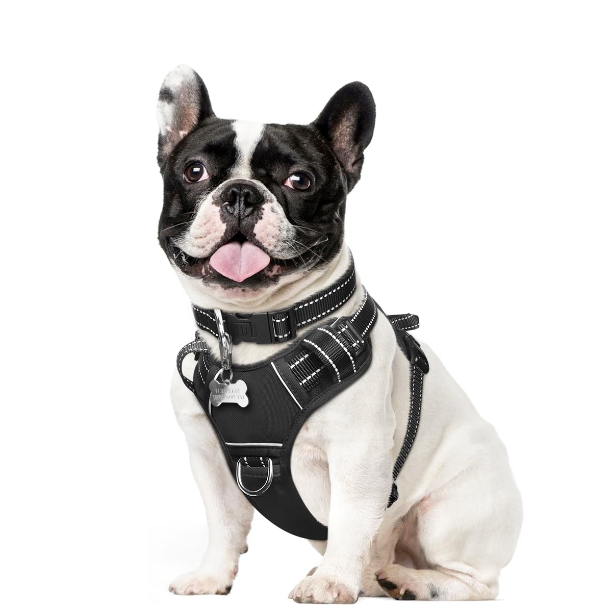 WINSEE No Pull Dog Harness - Adjustable Reflective Pet Vest with Front/Back Leash Clips & Control Handle - for Small, Medium, Large & XL Dogs - Perfect for Walking, Hiking & Outdoor Adventures