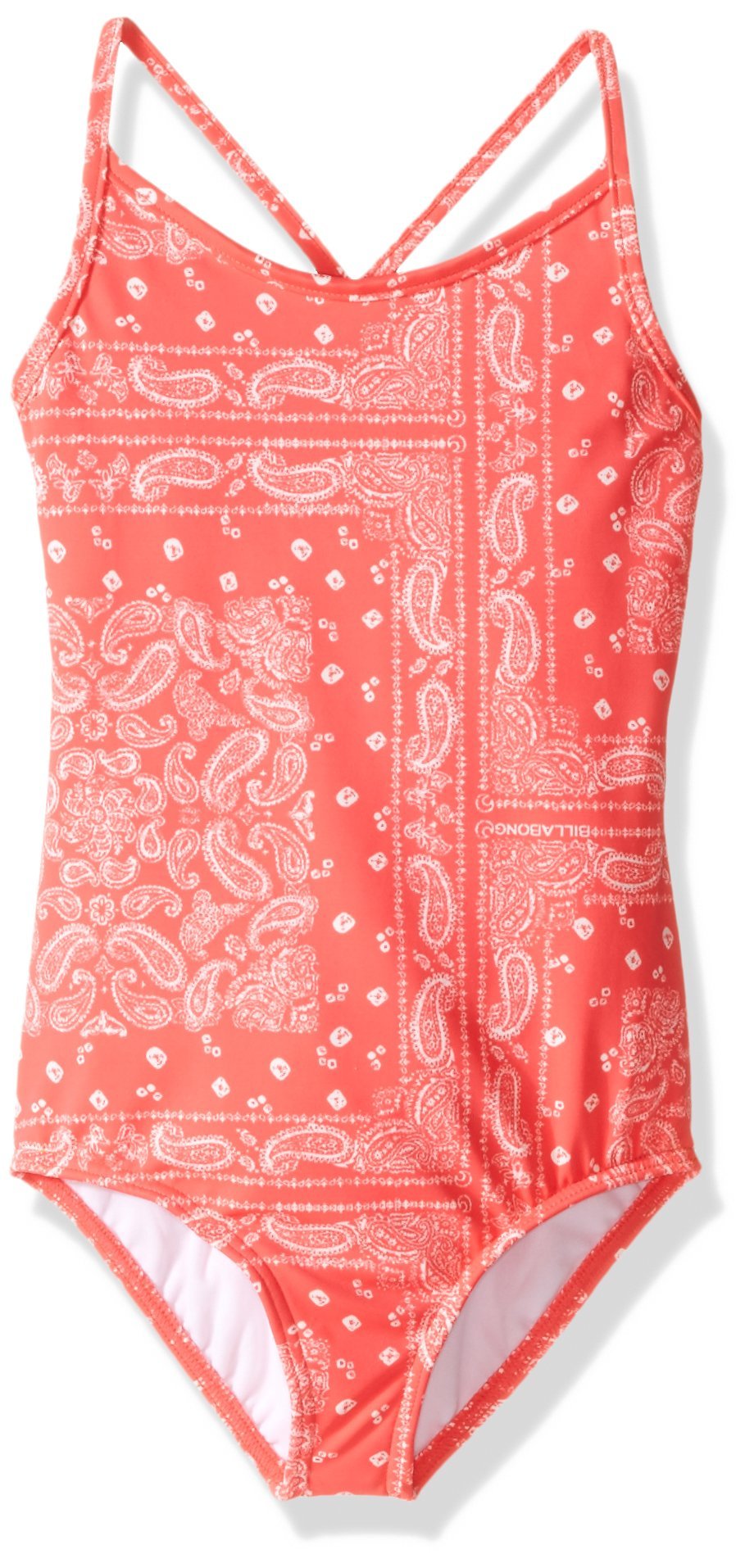 Billibong Girls' One Piece Swimsuit with Back Tie - Stylish & Comfortable Swimwear for Beach, Pool, and Summer Vacations