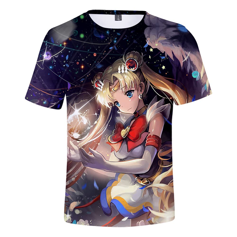 Cerbukt Anime Print T-Shirt for Men & Women - Japanese Sailor Girl Design | Casual Wear, Cosplay, and Anime Fan Gifts