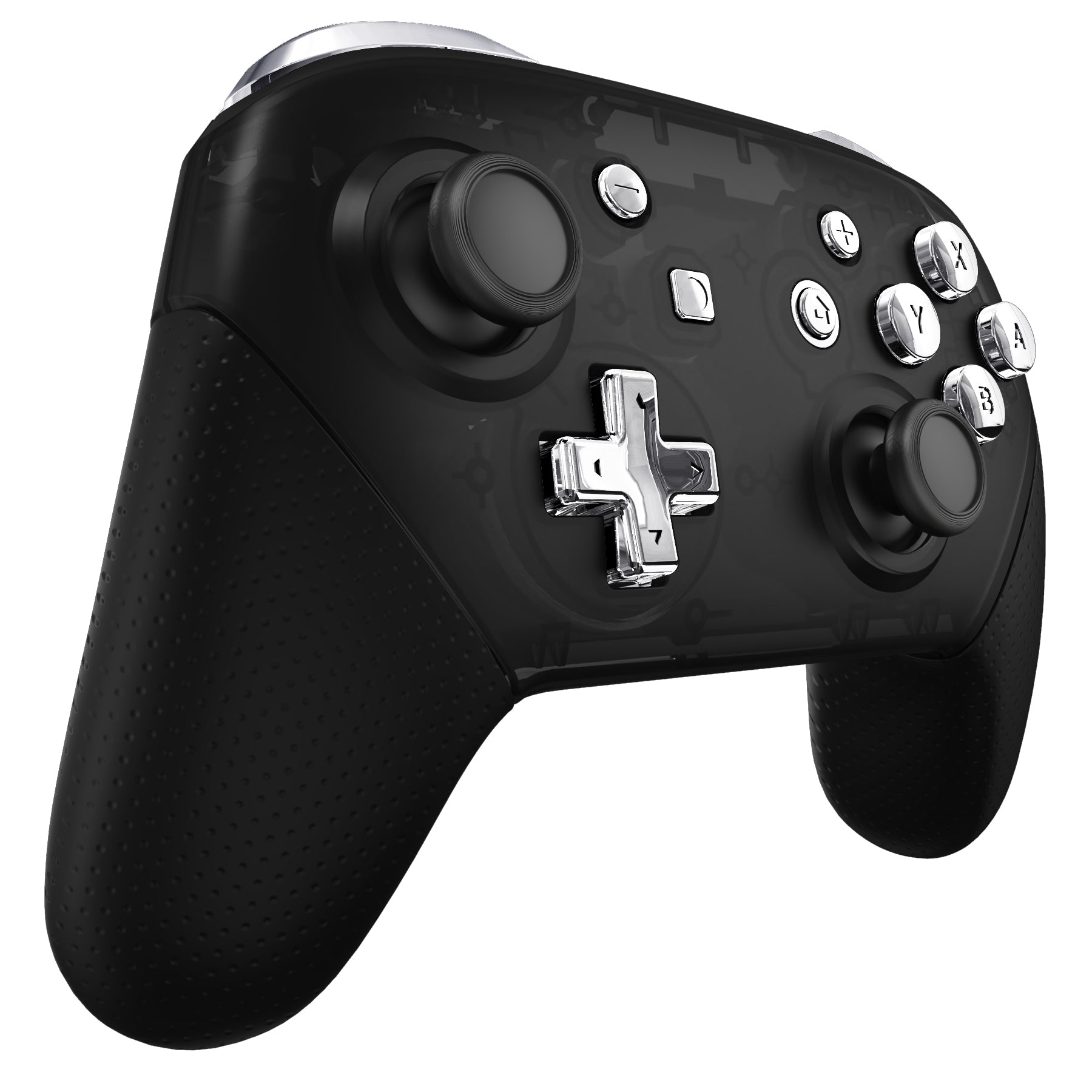 eXtremeRate DIY Replacement Full Set Buttons for Nintendo Switch Pro Controller - Chrome Silver (KRD402) | Upgrade Your Gaming Experience | Perfect for Custom Controllers & Competitive Gaming