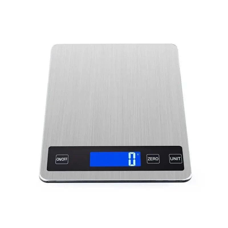 ANYCO Anygleam Digital Kitchen Food Scale - 10kg Capacity, Stainless Steel Platform, Precise Weight Measurement for Cooking & Baking (Silver) - Perfect for Home, Restaurant & Meal Prep