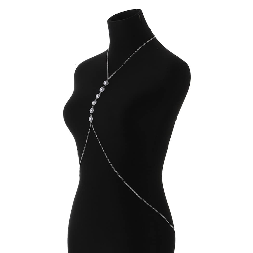 Sparkling Rhinestone Body Chains & Pearl Waist Belly Jewelry - Sexy Layered Bikini Accessories for Women | Perfect for Beach Parties, Music Festivals & Summer Vacations