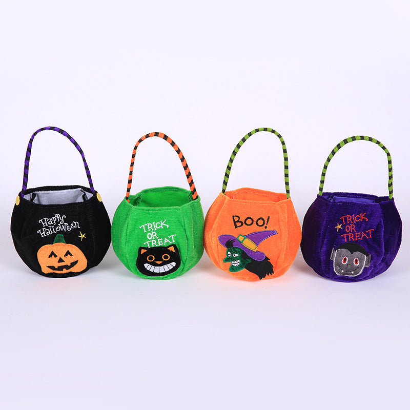 Halloween Pumpkin Tote Bag - Reusable Grocery Shopping Bag for Trick or Treat, Fall Festival & Seasonal Decor