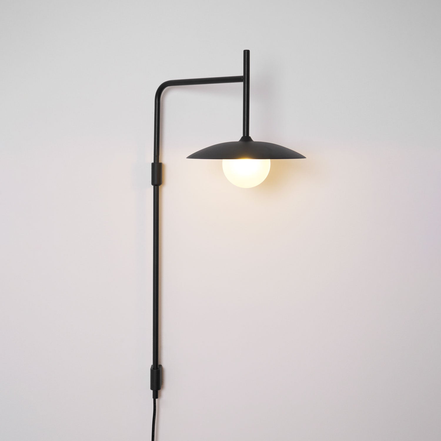 Gea Swing Arm Plug-in Wall Lamp - Adjustable Reading Light for Bedroom, Living Room & Office - Modern Plug-in Sconce with Flexible Arm