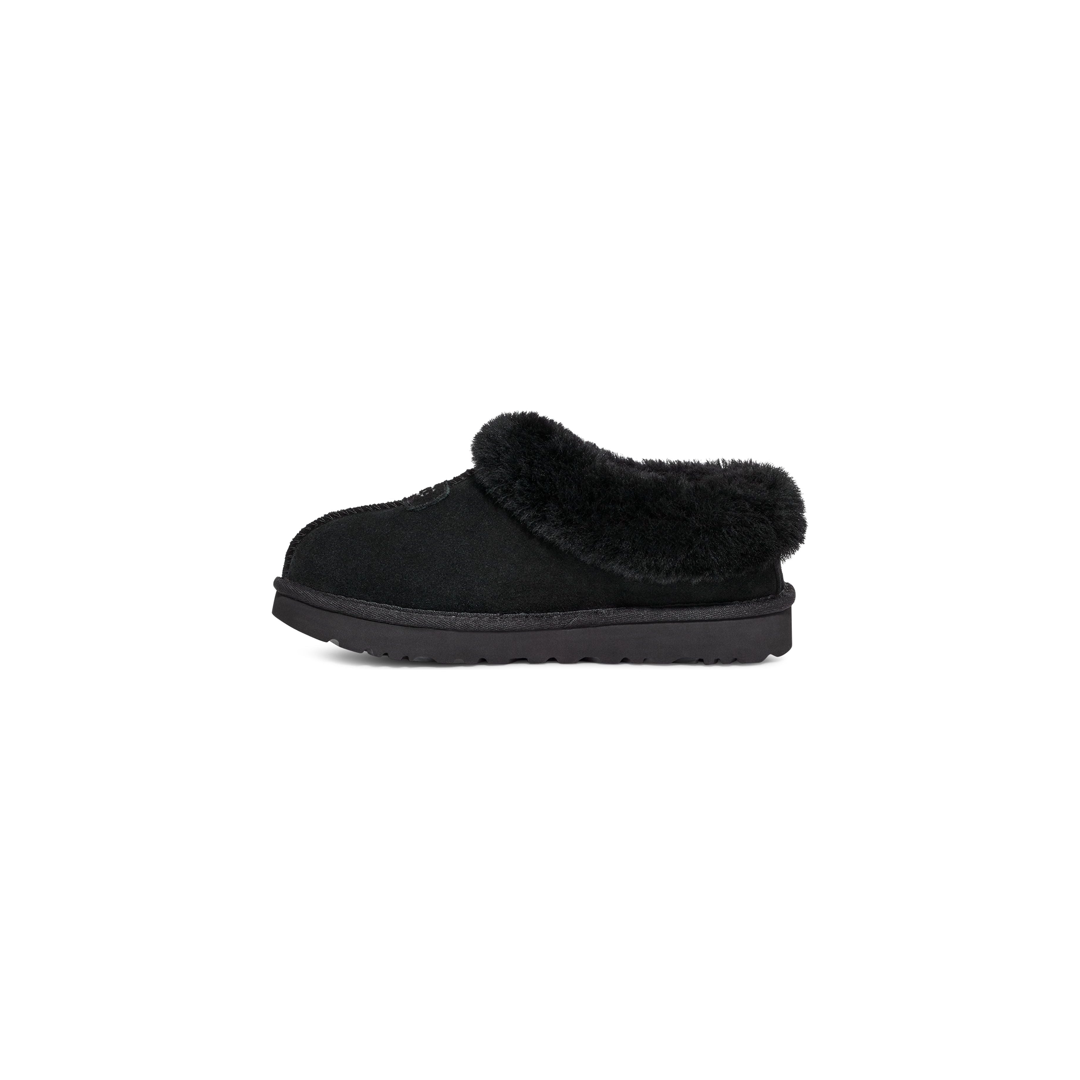 UGG Women's Tazzette Slipper - Cozy Faux Fur Lined House Shoes for Women | Black Indoor/Outdoor Slippers | Perfect for Home, Lounge & Winter Comfort