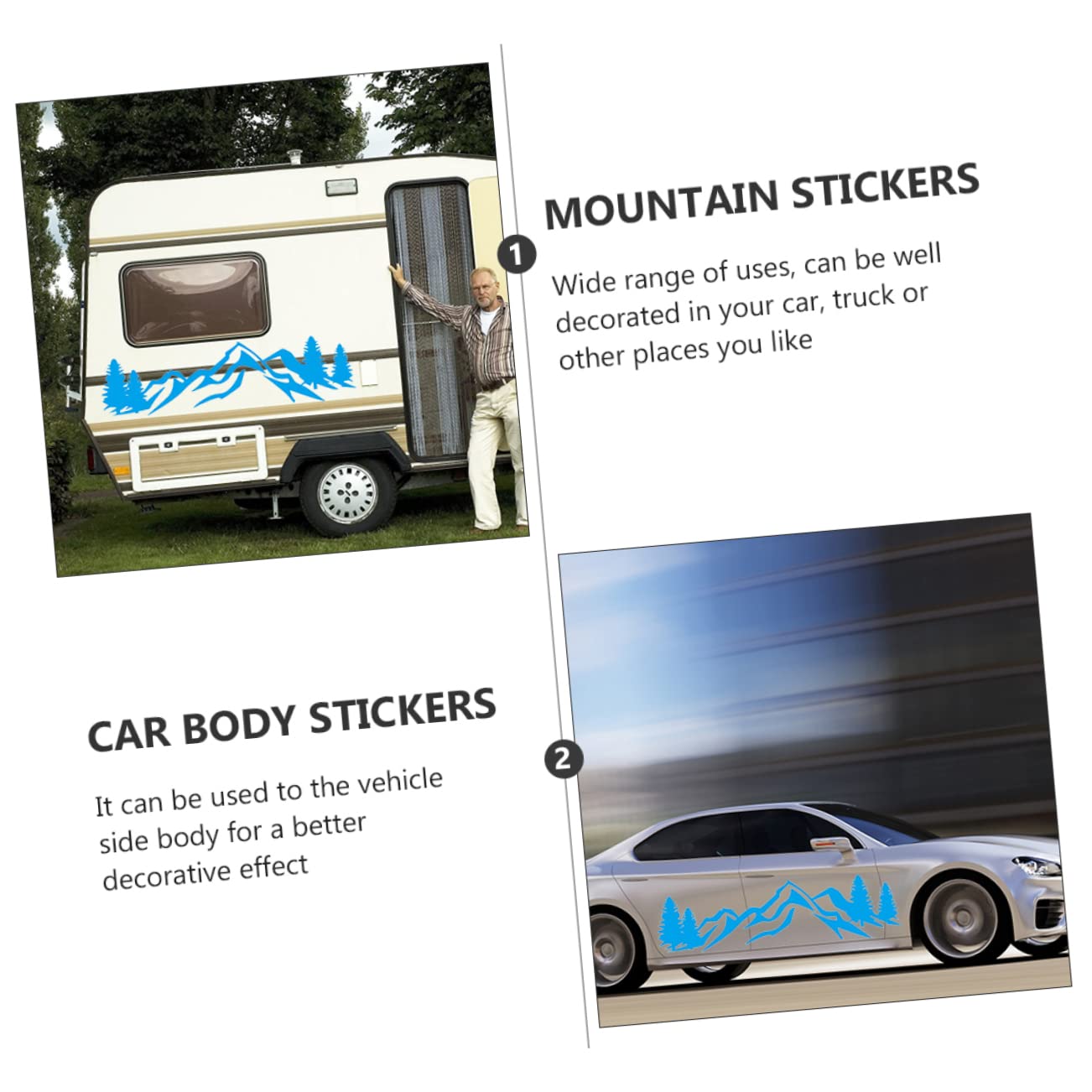 Anneome 2 Pack Car Window Decals & Bumper Stickers - Fade Resistant PVC Vinyl Decals for Cars, Trucks & SUVs - Perfect for Personalization, Gifts & Showcasing Personality