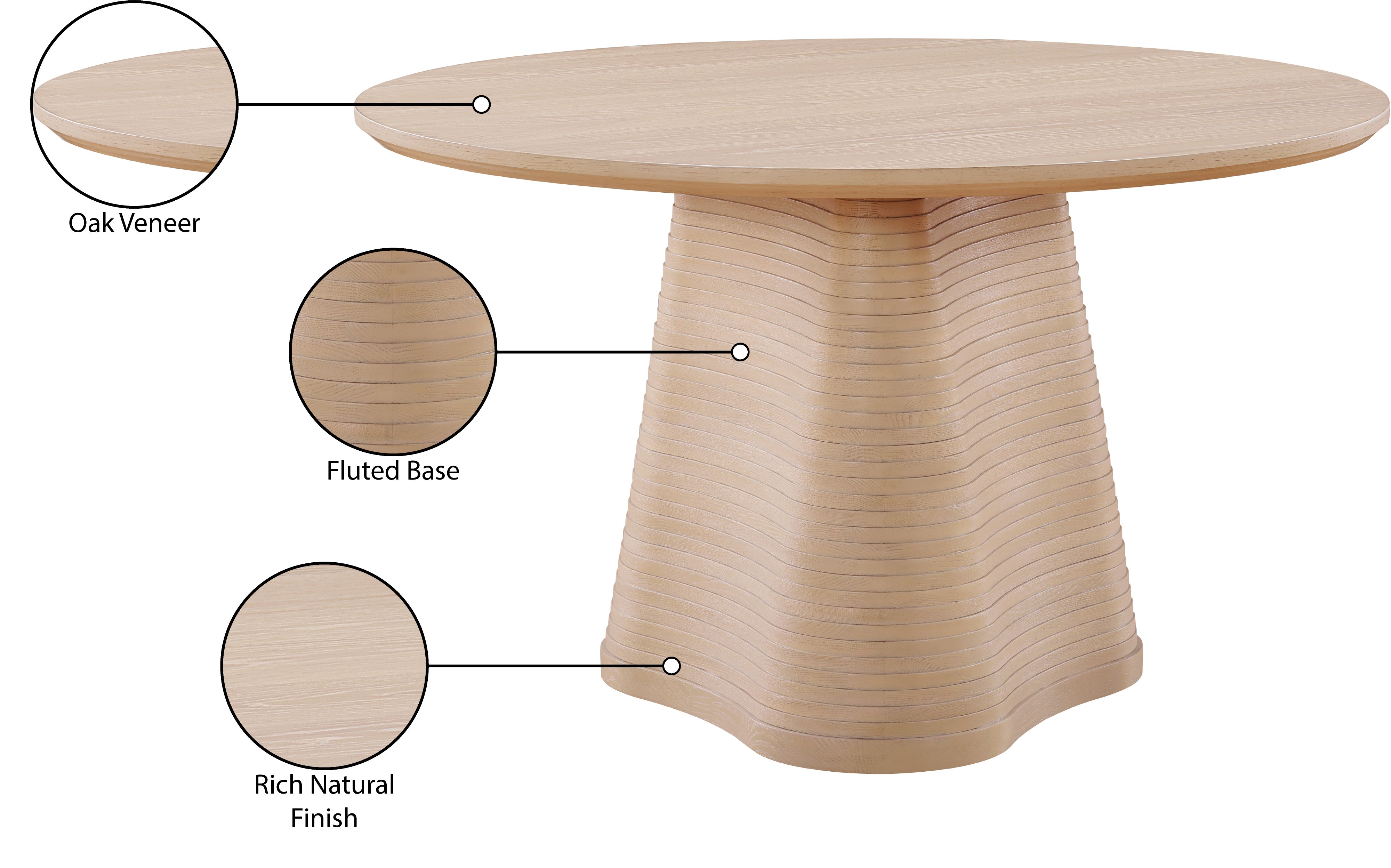 Bernada Modern Dining Table Set - 6 Seater Wooden Kitchen Table with Extendable Leaf for Small Spaces | Perfect for Family Meals, Dinner Parties & Home Decor