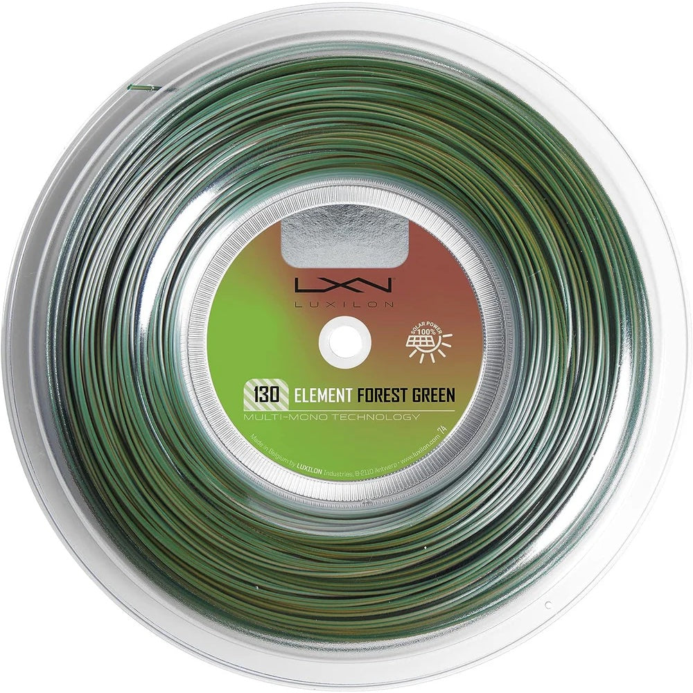 Luxilon Element Green Tennis String - High Performance Polyester String for Spin & Control | Perfect for Competitive Play & Training