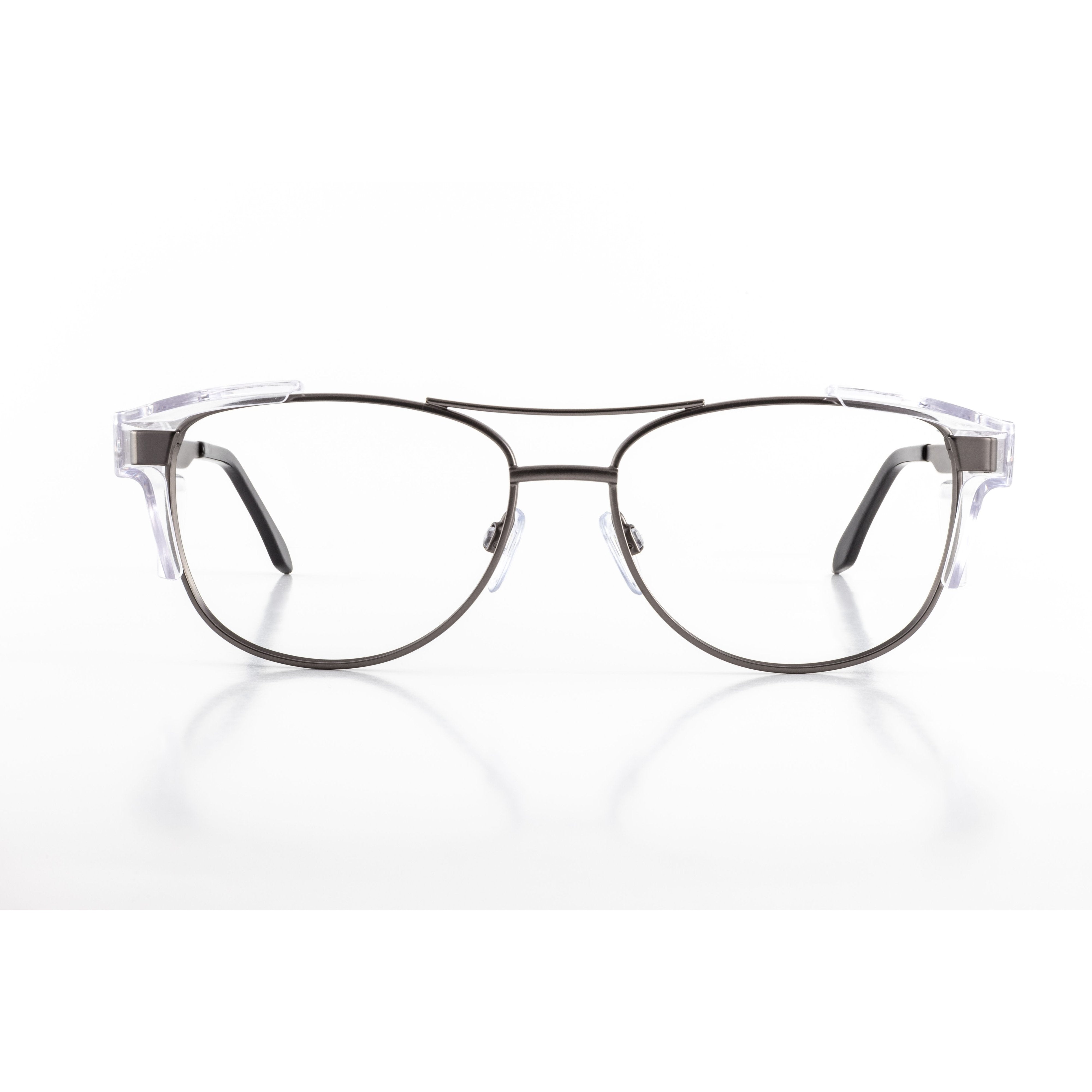Riley R107 Classic Aviator Style Metal RX Frame - Prescription Safety Glasses for Men & Women - Durable Eyewear for Work, Sports & Outdoor Activities