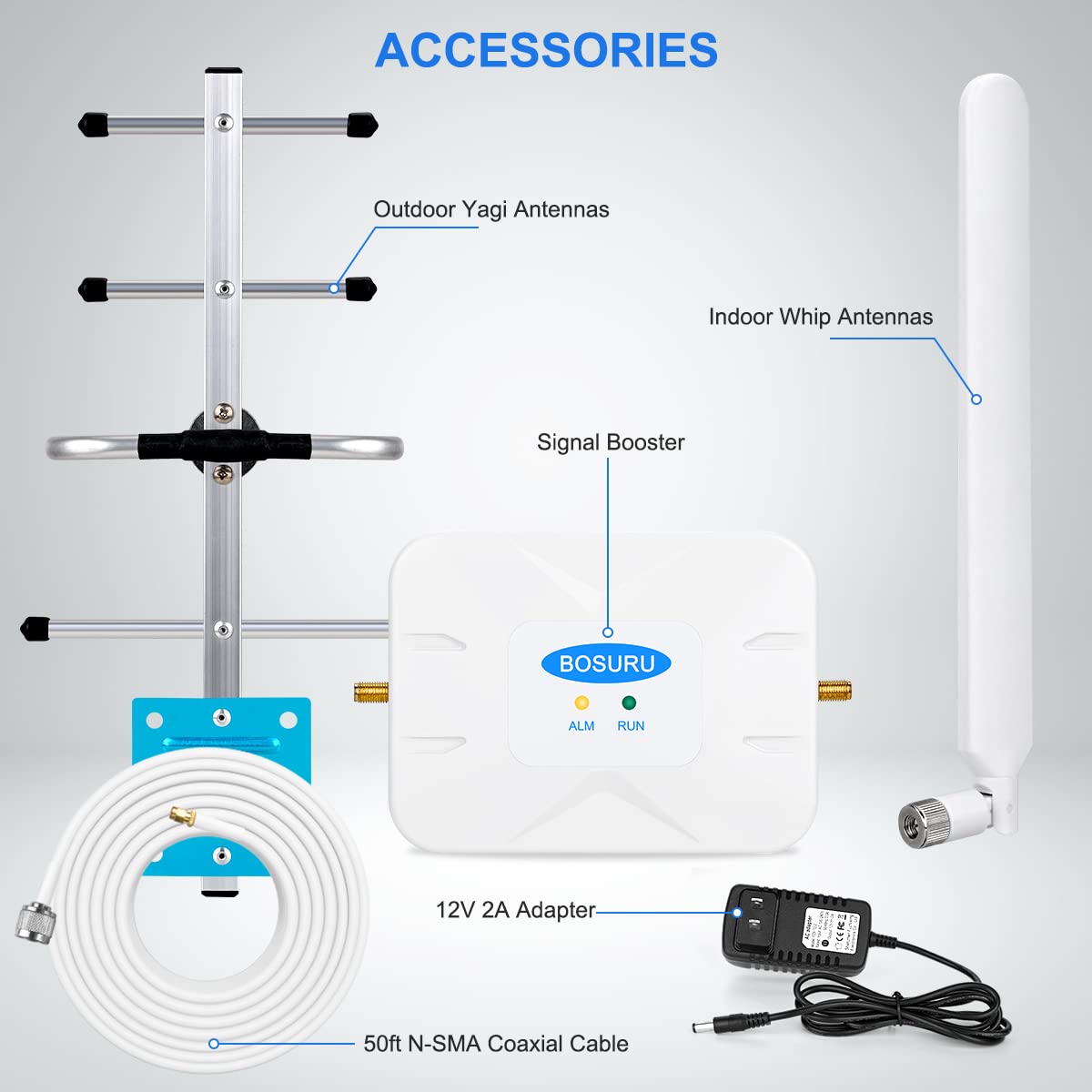 AT&T 5G/4G LTE Cell Phone Signal Booster for Home - Compatible with T-Mobile, Supports Band 12/17 - Improve Weak Reception for Home & Office Use
