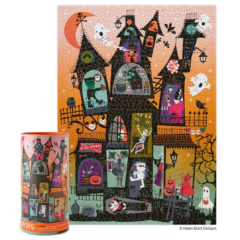 Haunted House 1,000 Piece Jigsaw Puzzle - Spooky Halloween Decor & Family Game Night Activity