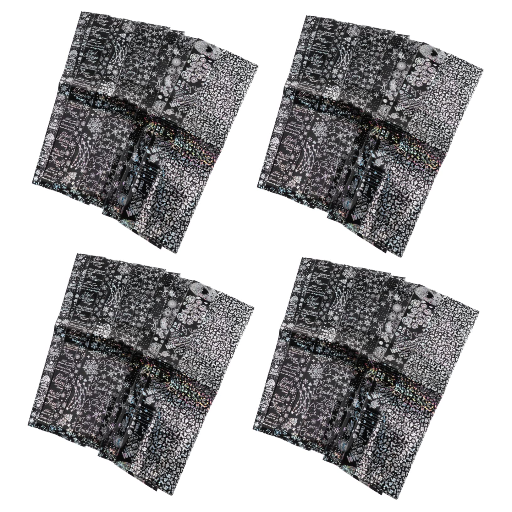 Mikinona 40 Sheets Winter Snowflake Nail Stencils & Decals - Reusable Nail Art Stickers for Manicure, DIY Nail Wraps, Holiday Nail Designs - Perfect for Christmas, New Year, and Winter Party Nail Decorations