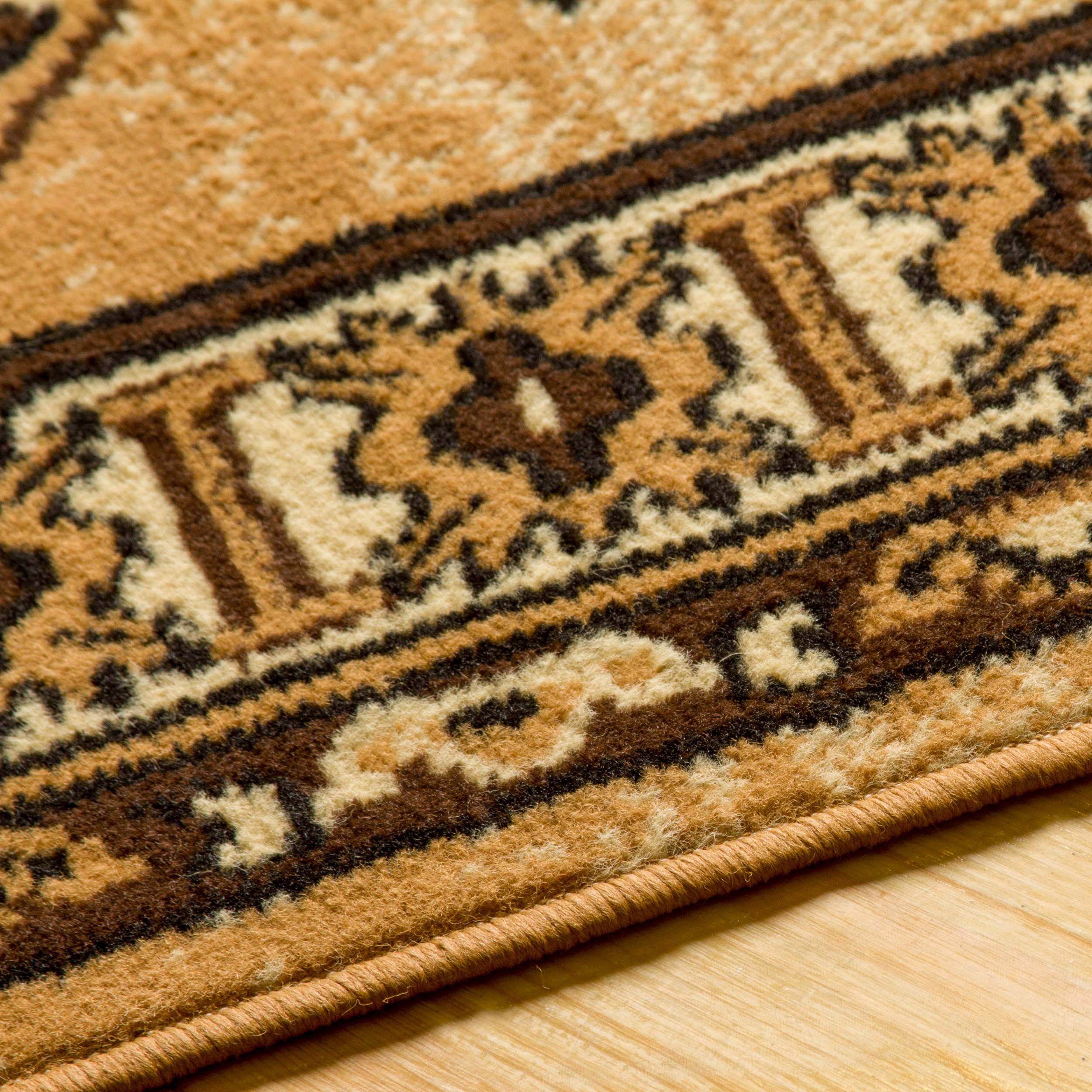Takeo Aztec Geometric Indoor Area Rug - Non-Slip Bohemian Tribal Design for Living Room, Bedroom & Dorm Decor