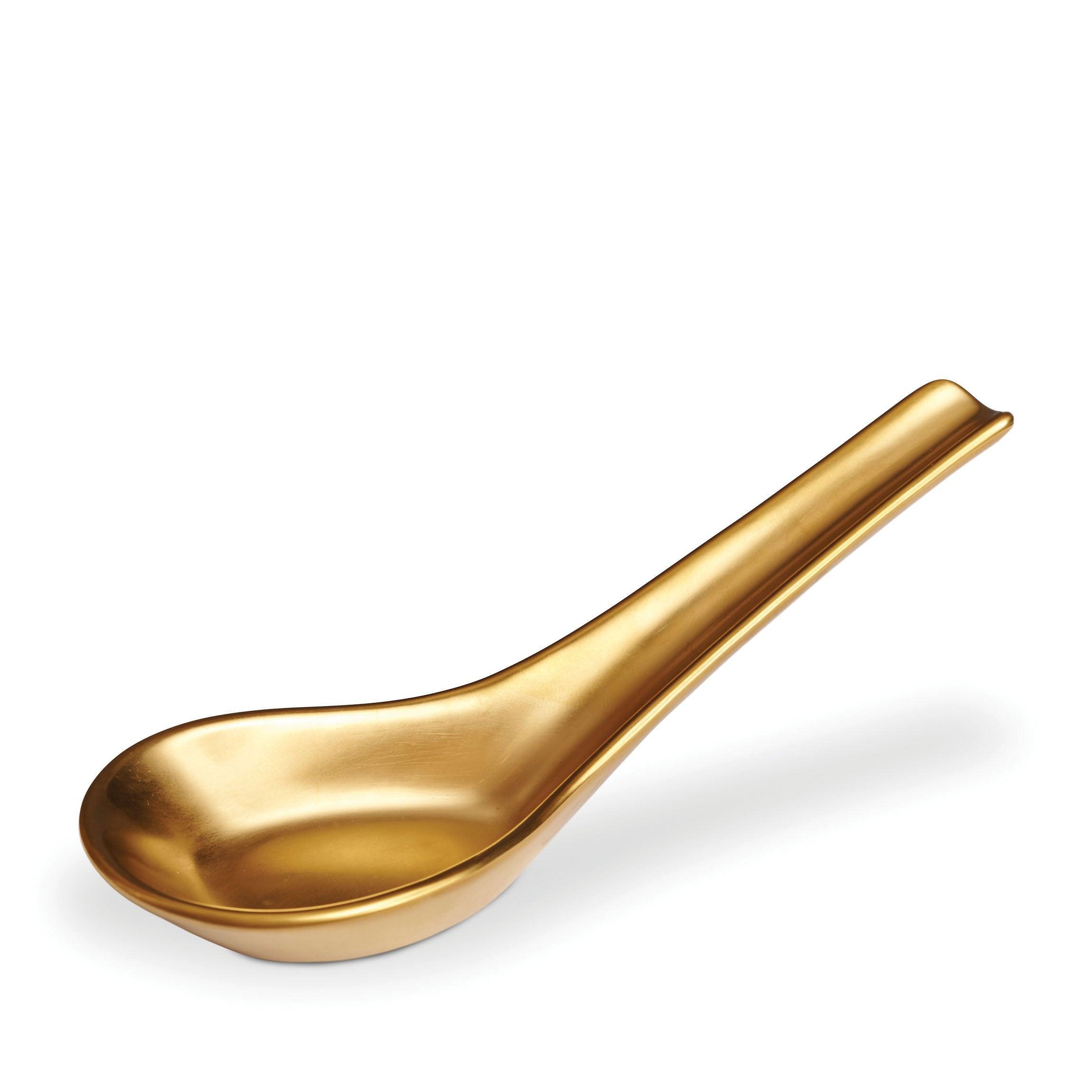 Premium Chinese Gold-Plated Spoons - Elegant Tableware for Asian Cuisine, Tea Ceremonies, and Special Occasions