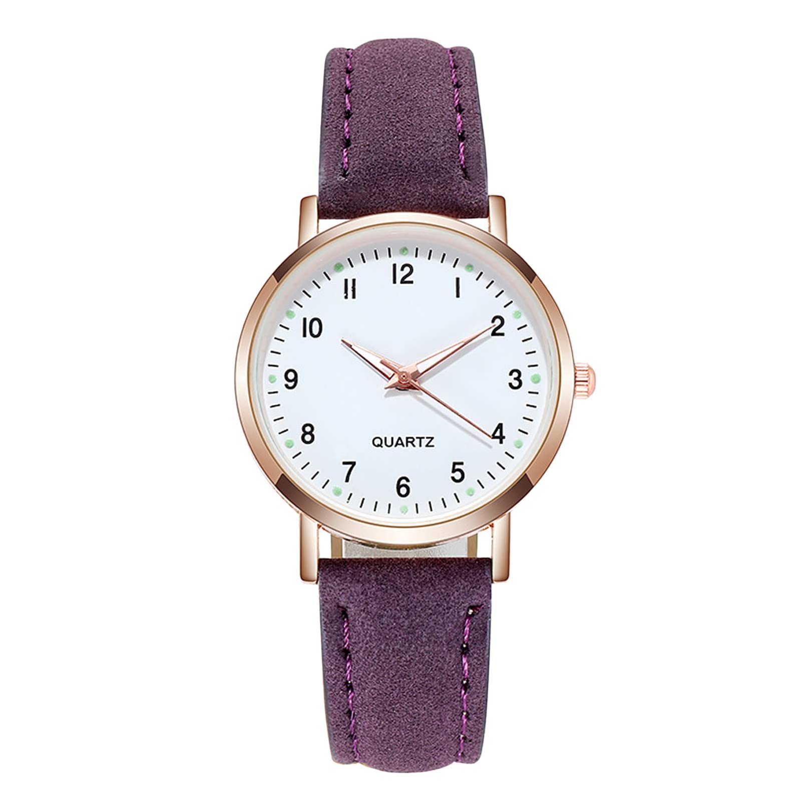 Luminous Women's Watch with Roman Numerals - Elegant Frosted Dot & Star Design, Adjustable Belt Strap for Daily Wear, Work & Evening Occasions