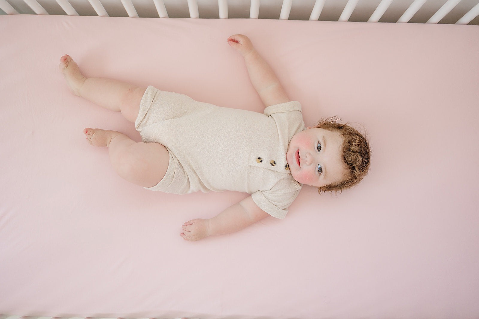 Ecolino® Organic Cotton Crib Sheet - 100% Soft Breathable Baby Bedding for Nursery, Crib & Toddler Bed - Perfect for Newborns, Infants & Kids - Pink Petal Design