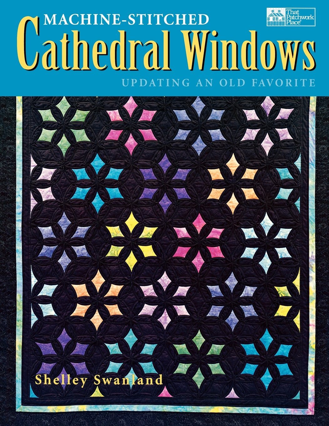 Handmade Machine-Stitched Cathedral Windows Quilt - Elegant Bedroom Decor & Cozy Home Accent for Farmhouse, Boho & Vintage Style