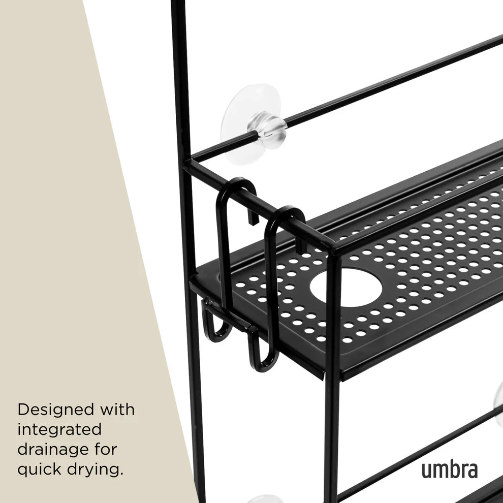 Cubiko Shower Caddy Organizer - Rustproof Stainless Steel Bathroom Storage Shelf for Shampoo, Soap & Beauty Products - Perfect for Small Spaces & Apartment Showers
