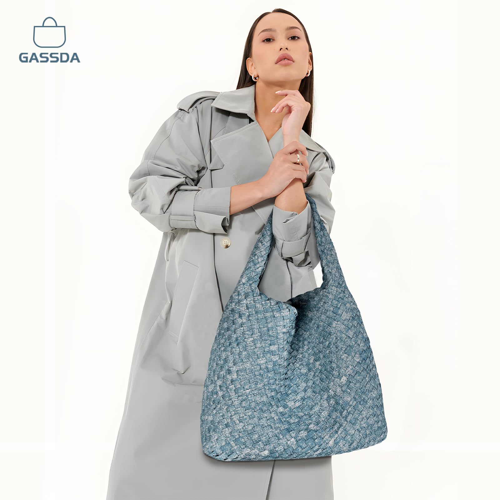 Eco-Friendly Woven Vegan Leather Tote Bag for Women - Stylish Shoulder & Top-Handle Purse - Perfect for Work, Travel & Shopping