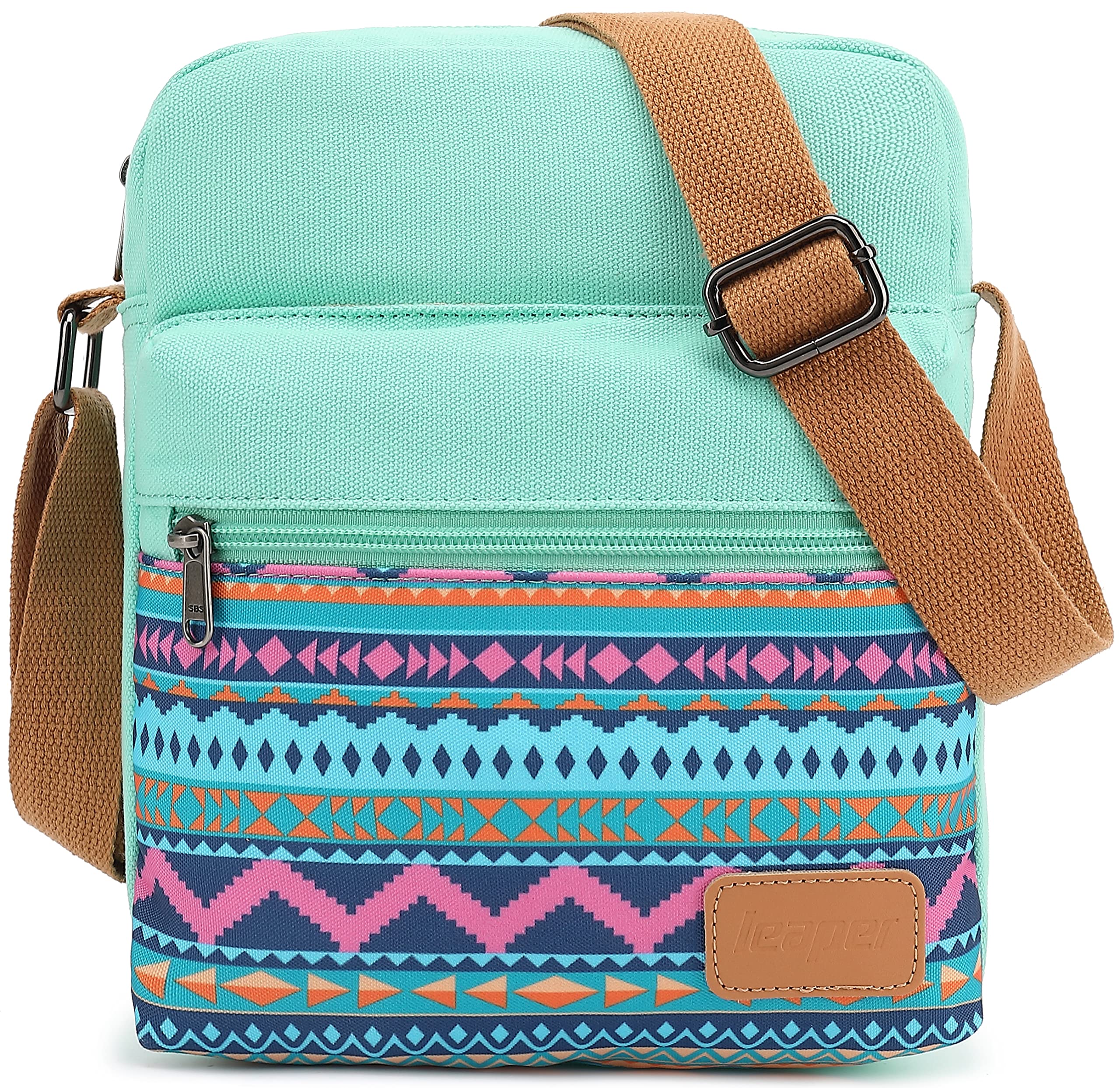 Leaper Small Canvas Crossbody Bag & Purse Set for Women & Girls | Fashionable Shoulder Bag for Daily Use, Travel, Shopping & Outings