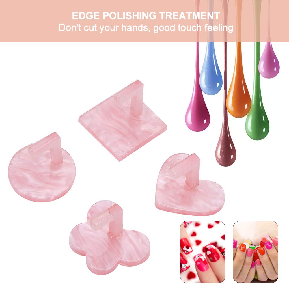 Professional Nail Art Practice Display Stand - Pink Nail Tip Holder for Safe & Beautiful Manicures | Perfect for Nail Salons & Home Use | Great for Training, Practice & Display