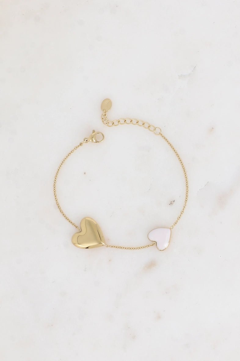 Mathias Double Heart Gold Bracelet - Elegant & Romantic Jewelry for Women | Perfect for Date Nights, Anniversaries & Special Occasions