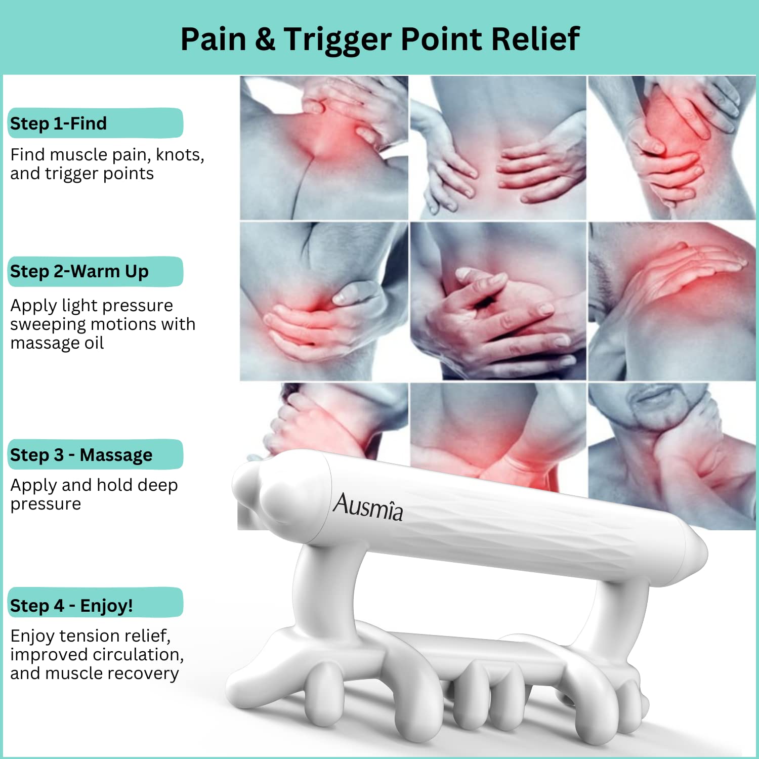 Fascia Massage Tool Blaster for Cellulite & Muscle Knot Relief - Deep Tissue Myofascial Release & Lymphatic Drainage Massager - Full Body Massage for Pain Relief & Relaxation - Perfect for Post-Workout Recovery & Home Spa Therapy