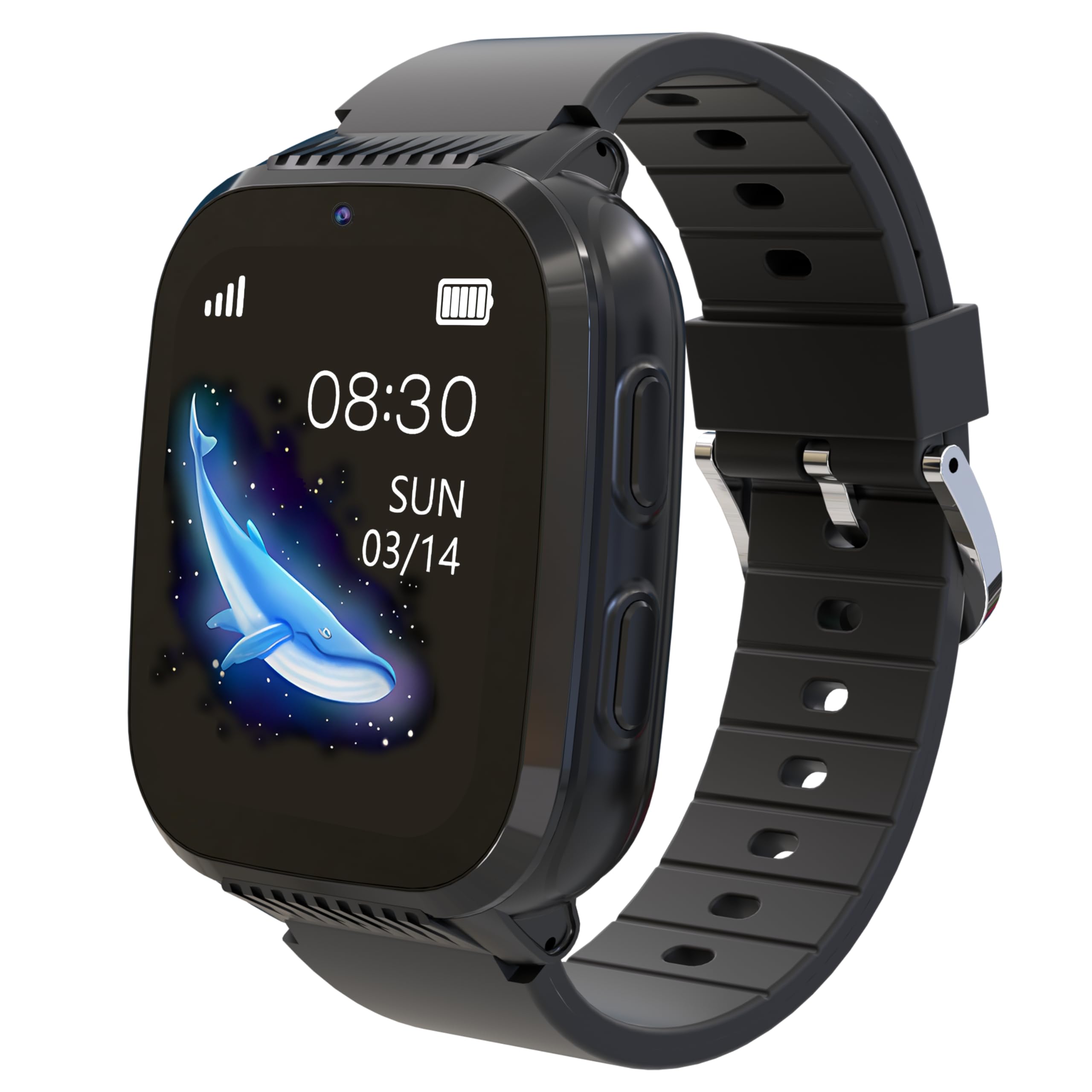 4G Kids Smart Watch for Boys & Girls - GPS Tracker, Voice Chat, Camera, SOS Alarm, Waterproof, Pedometer, Stopwatch, Puzzle Games, Calculator - Perfect for School, Outdoor Play, and Birthday Gifts (Ages 4-12)