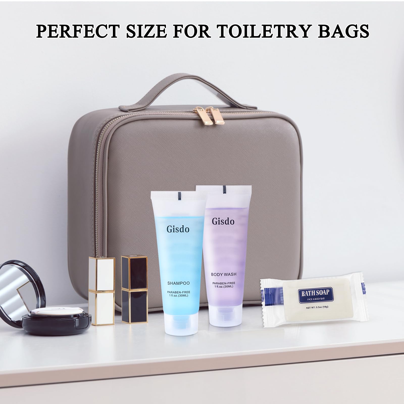 Bulk Hotel Soap and Toiletries Set - 60 Pcs Travel-Sized Amenities (20x 0.5oz Bar Soaps, 20x Shampoos, 20x Body Washes) - Perfect for Hotels, Guest Houses, Airbnbs, and Travel Essentials