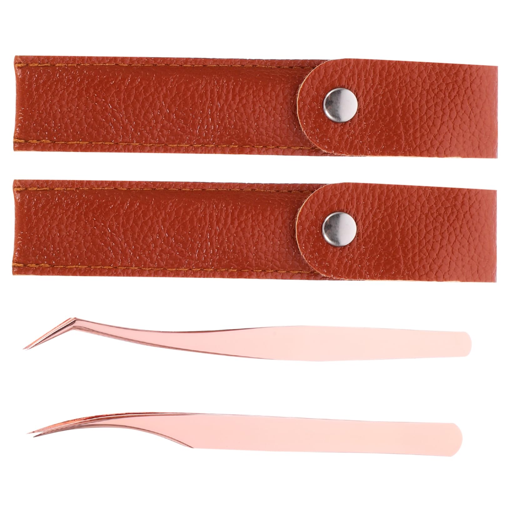 4pcs Stainless Steel Eyelash Extension Tweezers Set - Angled, Pointed, Ingrown & Cluster Tweezers for False Eyelashes, Crafting & Beauty - Perfect for Professional Lash Artists & DIY Makeup