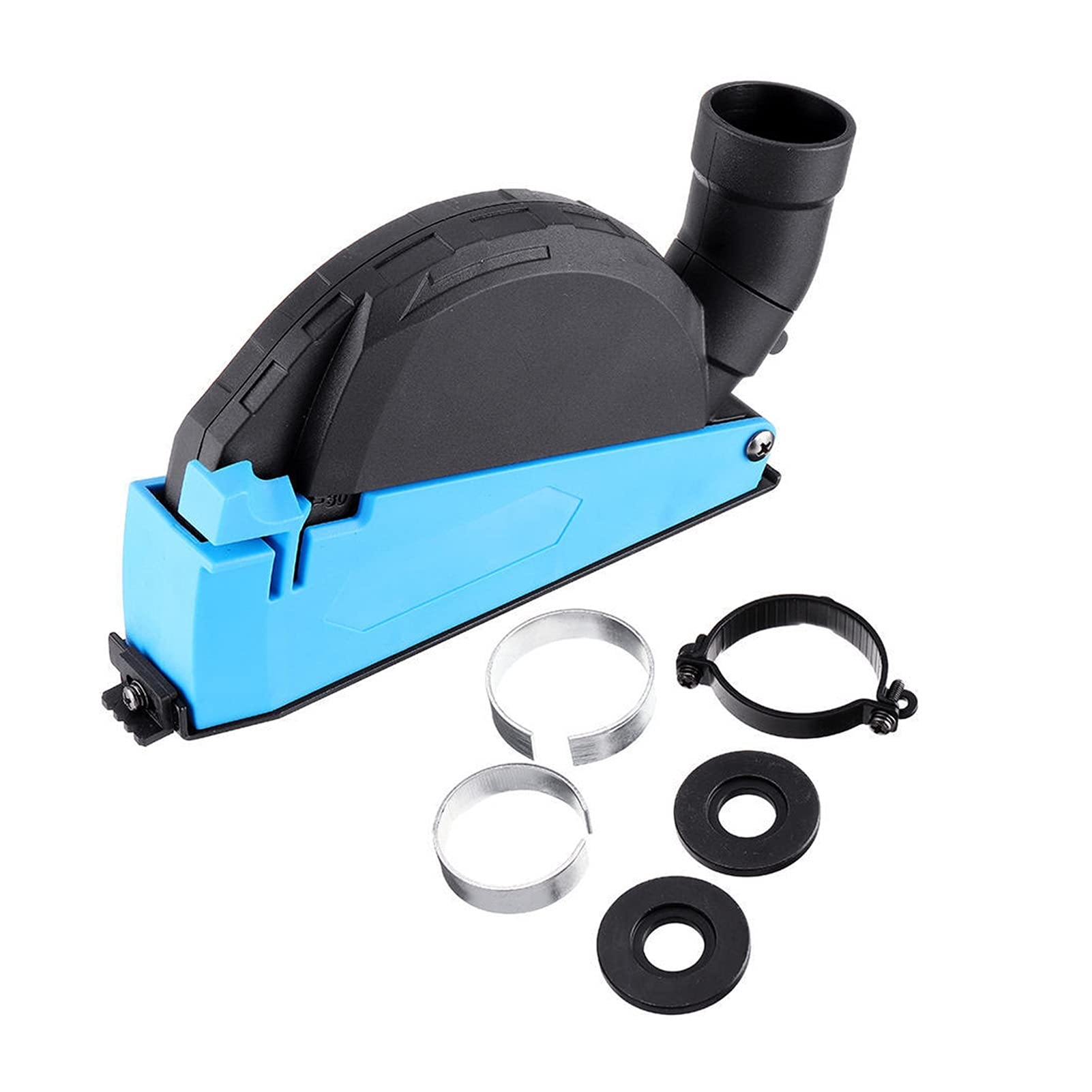 Premium Universal Dust Shroud for 4-5 Inch Angle Grinder - Durable Dust Collector Attachment Cover for Concrete, Tile & Wood Cutting - Sky Blue Angle Grinder Accessory for DIY & Professional Use