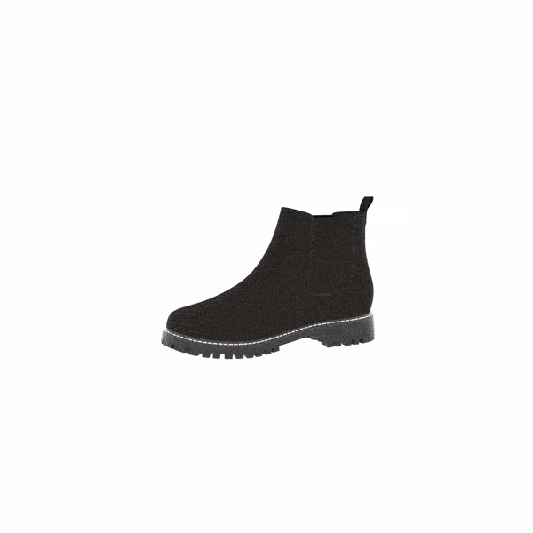 Vegan Hemp Chelsea Boots for Women - Full Black | Comfortable & Sustainable Footwear for Casual Outings & Work
