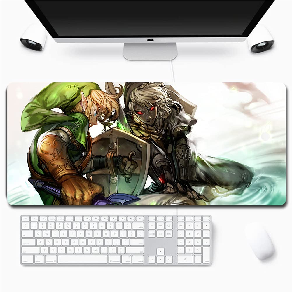 The Legend of Zelda Anime Gaming Mouse Pad - XXL Large Desk Mat (70x30cm) for PC, Keyboard & Computer Gaming Setup - Perfect for Gamers & Office Work