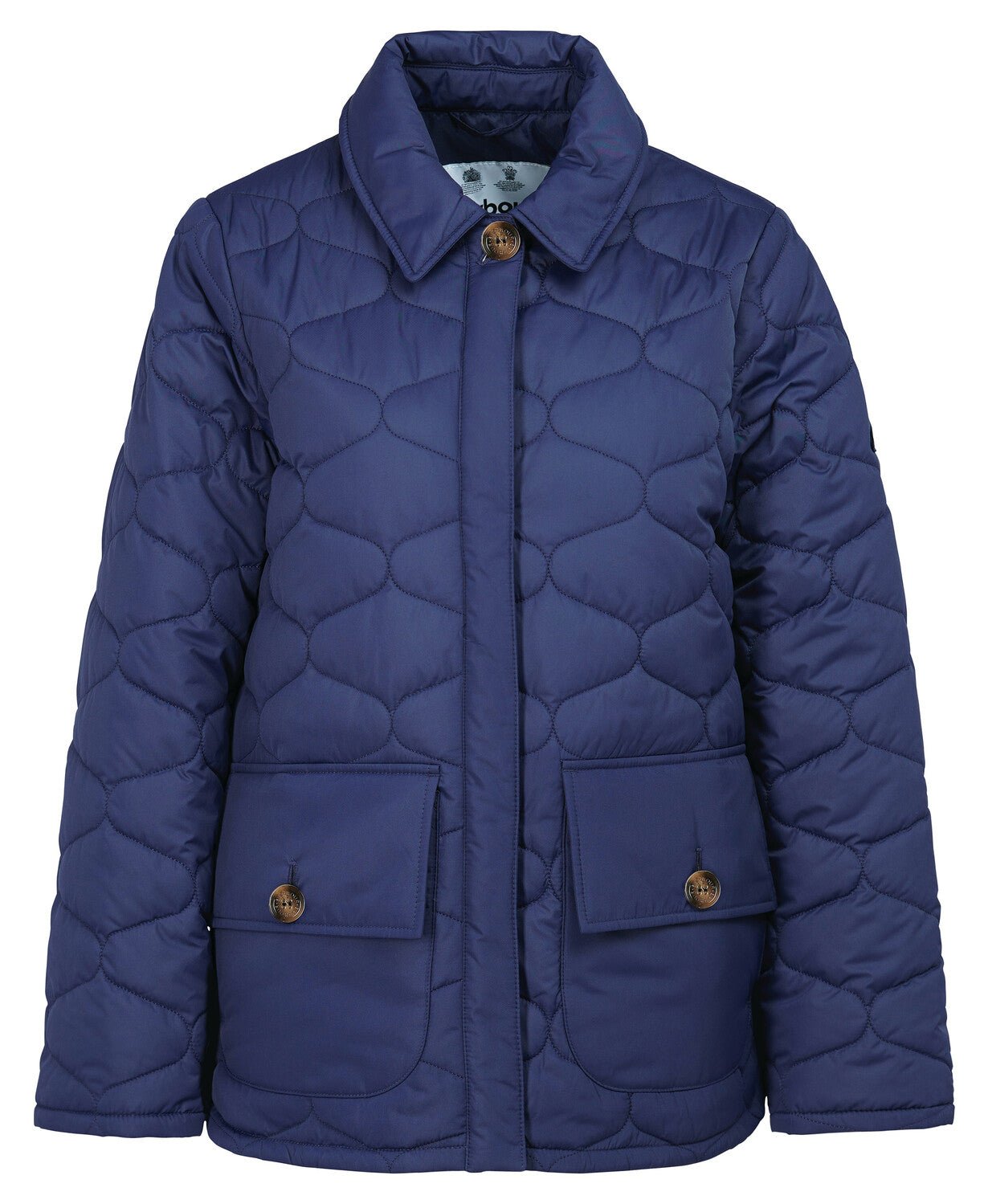 BARBOUR Leilani Quilted Jacket for Women - Lightweight Water-Resistant Outdoor Coat with Hood (INK Color) - Perfect for Hiking, Camping & Fall Fashion