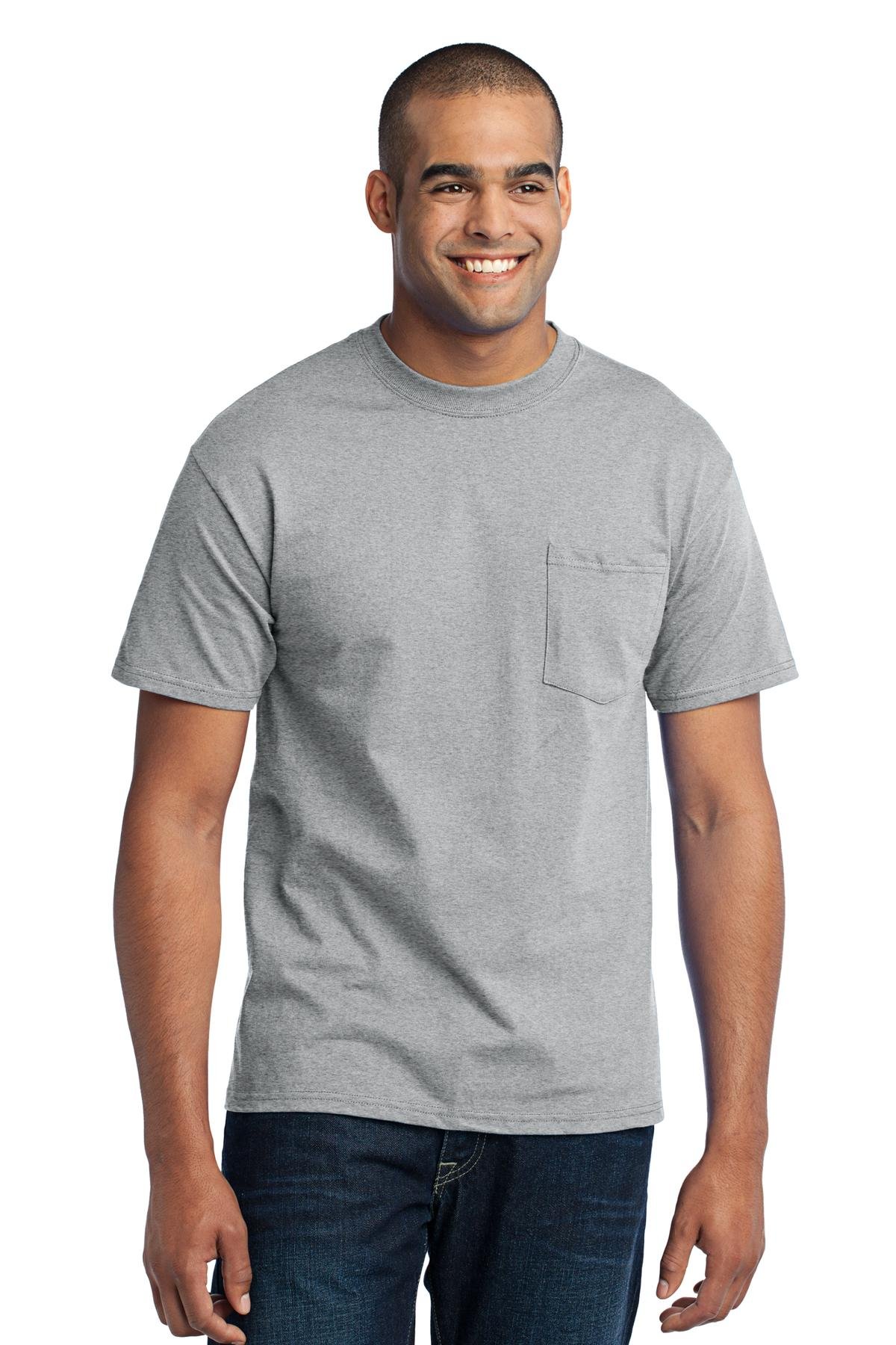 Port & Company PC55P Core Blend Pocket T-Shirt - Soft Cotton Comfort Fit for Men & Women - Perfect for Casual Wear, Work & Everyday Use