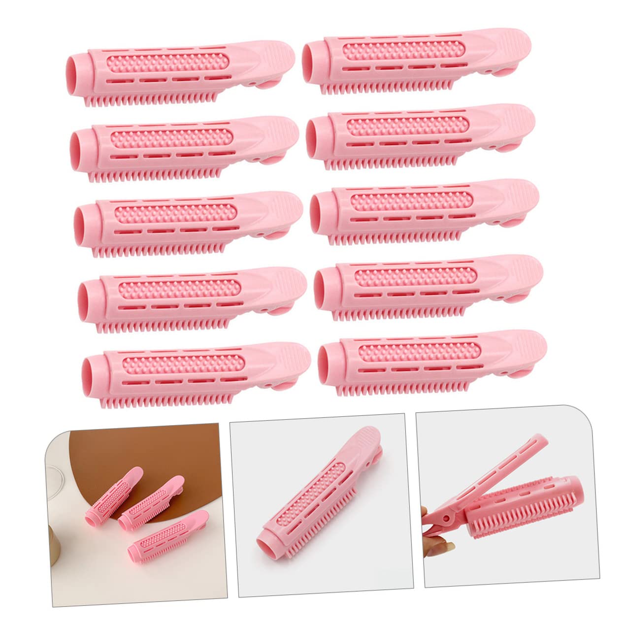 OSALADI 10pcs Volume Hair Rollers for Curly Hair - Non-Damaging Walker Clips & Bangs Rollers for Natural Curls - Perfect for Salon Styling, Home Use & Special Occasions