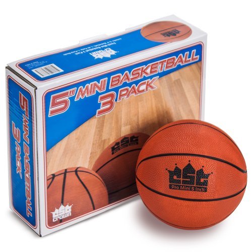 Mini Basketball Set with Pump - 5 Inch for Kids & Indoor Play - Crown Sporting Goods