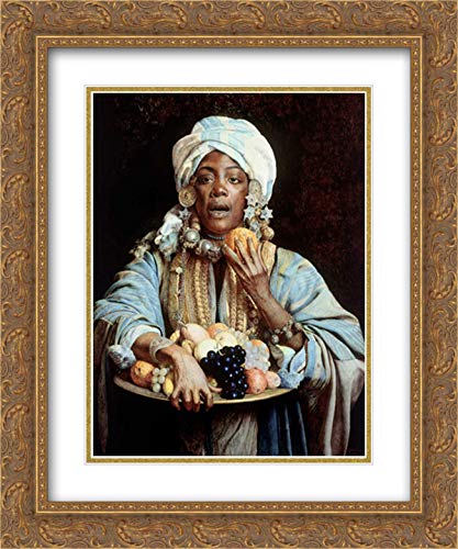 Gold Ornate Wood Frame with Double Matting