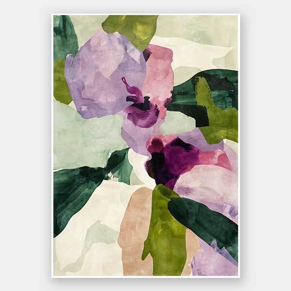 Chiffon II Unframed Art Print - Elegant Floral Wall Decor for Living Room, Bedroom & Office | Perfect for Home & Gift