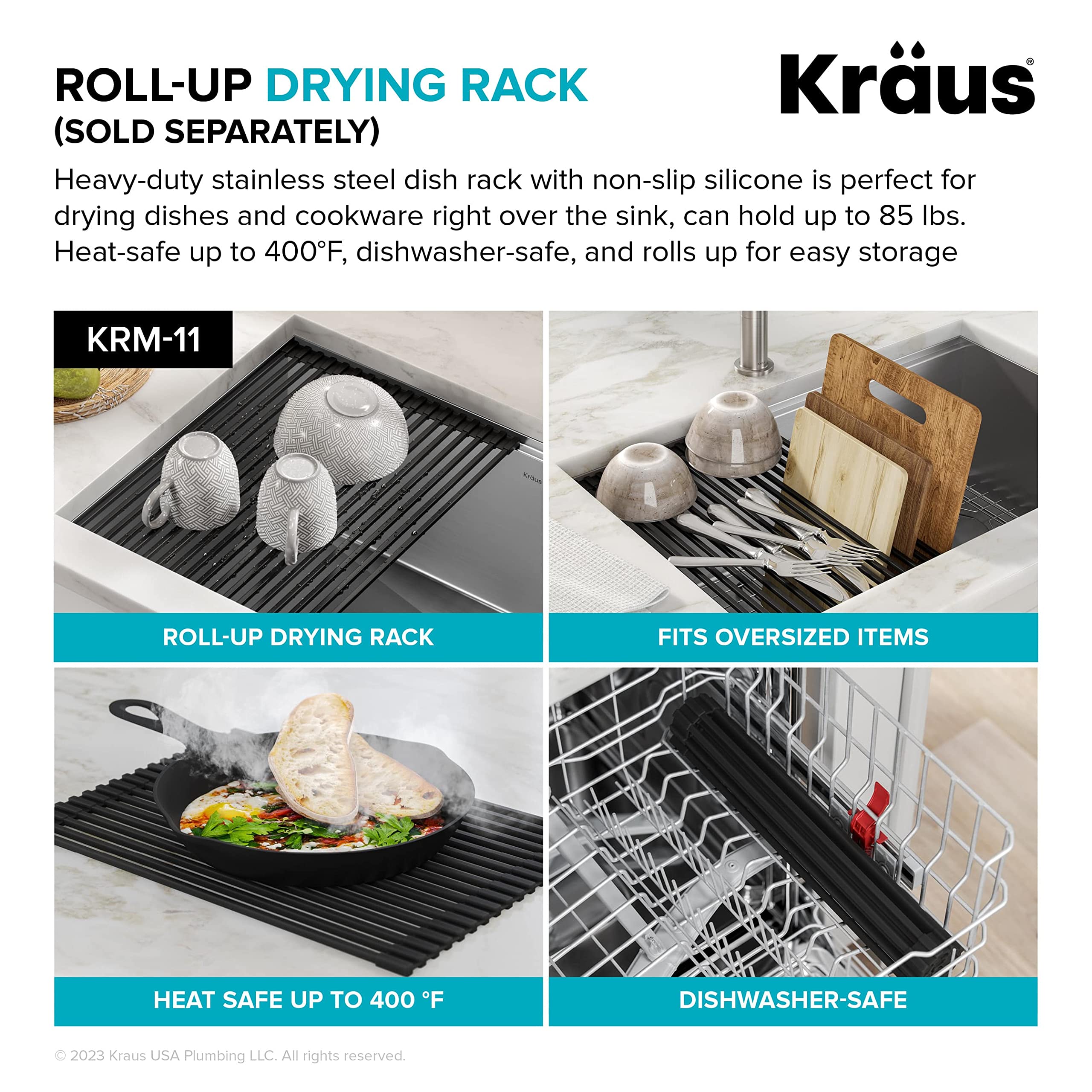 KRAUS Bellucci 25-inch Granite Composite Drop-In Kitchen Sink with Accessories - Metallic Brown Single Bowl Workstation (KGTW12-25MBR) | Perfect for Modern Kitchens, Food Prep & Dishwashing