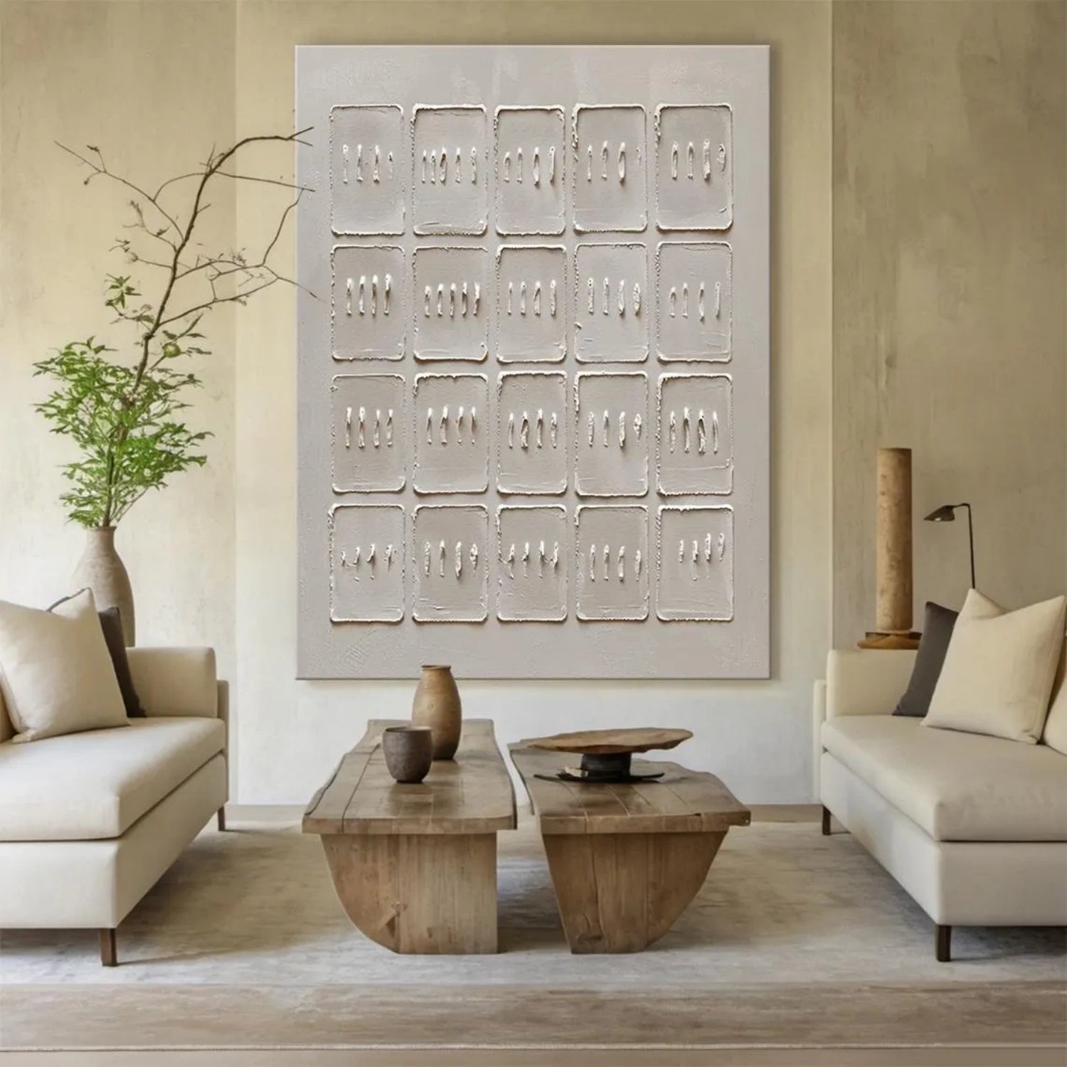 Beige & Brown Abstract Wall Art Print #BB123 - Modern Home Decor for Living Room, Bedroom & Office