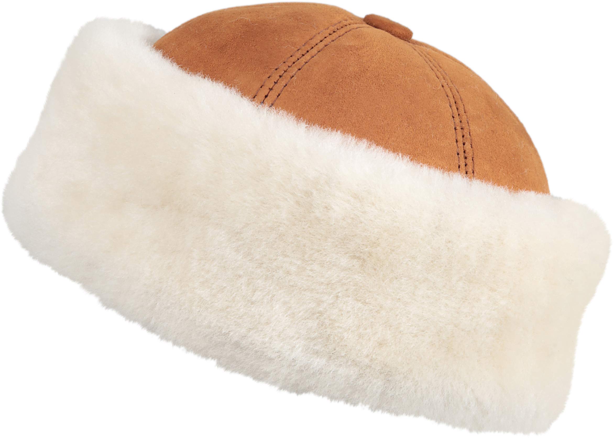 Unisex Shearling Sheepskin Winter Fur Beanie Hat - Warm & Cozy for Men & Women - Perfect for Skiing, Snowboarding & Cold Weather Activities