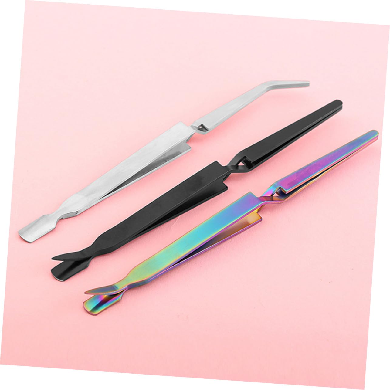 NOLITOY 3-Piece Nail Art Clipper Set - Silver Stainless Steel Nail Tweezers & Pinchers for Professional Manicure & Pedicure - Perfect for Salon, Home Nail Care, and DIY Nail Art